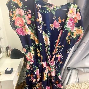 Blue floral romper